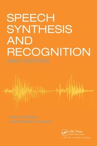 Enlarge image Cover: Speech Synthesis and Recognition - CRC Press
