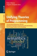 Cover: Unifying Theories of Programming - Springer