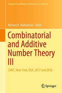 Enlarge image Cover: Combinatorial and Additive Number Theory III - Springer