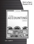 Cover: Working Papers, Chapters 18-26 for Warren/Jonick/Schneider's Accounting, 28th - CENGAGE Learning Custom Publishing