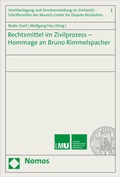 Abbildung von: Rechtsmittel im Zivilprozess - Hommage an Bruno Rimmelspacher - Nomos