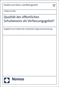 Abbildung von: Qualität des öffentlichen Schulwesens als Verfassungsgebot? - Nomos