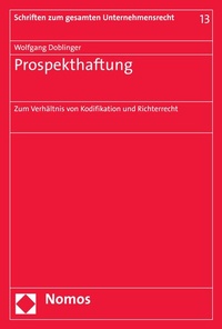 Abbildung von: Prospekthaftung - Nomos