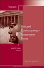 Cover: Selected Contemporary Assessment Issues - Jossey-Bass