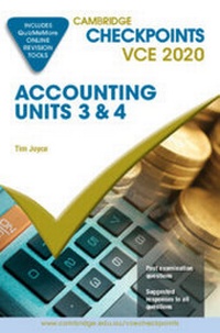Abbildung von: Cambridge Checkpoints VCE Accounting Units 3&4 2020 - Cambridge University Press
