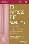 Cover: To Improve the Academy - Wiley