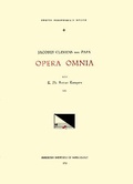 Cover: CMM 4 Jacobus Clemens Non Papa (Ca. 1510-Between 1556 and 1558), Opera Omnia, Edited by Karel Philippus Bernet Kempers in 21 Volumes. Vol. XIX Cantiones Sacrae Ex Libris III & IV Postume Editis Lovanii MDLIX - American Institute of Musicology, Inc.