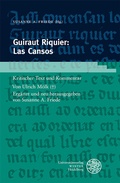 Cover: Guiraut Riquier: Las Cansos - Universit&auml;tsverlag Winter