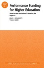 Cover: Performance Funding for Higher Education - Jossey-Bass