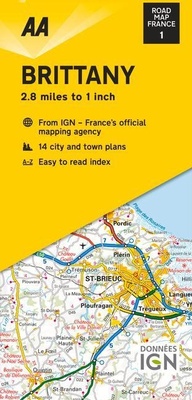 Abbildung von: Road Map Brittany - Automobile Association