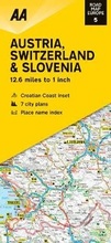 Cover: Road Map Austria, Switzerland & Slovenia - Automobile Association