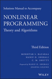 Enlarge image Cover: Solutions Manual to accompany Nonlinear Programming - Wiley