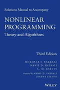 Cover: Solutions Manual to accompany Nonlinear Programming - Wiley