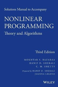 Enlarge image Cover: Solutions Manual to accompany Nonlinear Programming - Wiley