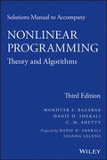 Cover: Solutions Manual to accompany Nonlinear Programming - Wiley