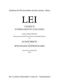 Abbildung von: Lessico Etimologico Italiano Lfg. 132 - Reichert Verlag
