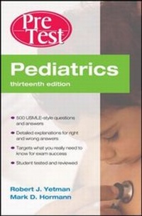 Enlarge image Cover: Pediatrics PreTest Self-Assessment And Review, Thirteenth Edition - McGraw-Hill Medical