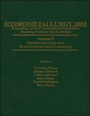 Cover: Hydrometallurgy 2003 - Fifth International Conference in Honor of Professor Ian Ritchie: v. 1 - Wiley