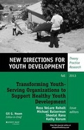 Cover: Transforming Youth Serving Organizations to Support Healthy Youth Development - Jossey-Bass