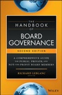 Cover: The Handbook of Board Governance - Wiley