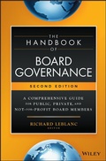 Cover: The Handbook of Board Governance - Wiley