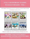 Cover: Preschooler Education Worksheets (Full color brain teasing puzzles for kids - Vol 1) - Activity Books for Toddlers