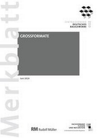 Abbildung von: Merkblatt Großformate: 2019-08 - Rudolf Müller Verlag