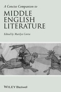 Cover: A Concise Companion to Middle English Literature - Wiley-Blackwell