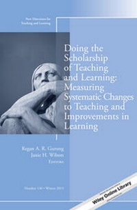 Enlarge image Cover: Doing the Scholarship of Teaching and Learning, Measuring Systematic Changes to Teaching and Improvements in Learning - Jossey-Bass