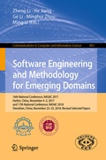 Cover: Software Engineering and Methodology for Emerging Domains - Springer