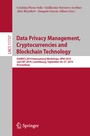 Cover: Data Privacy Management, Cryptocurrencies and Blockchain Technology - Springer