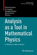 Cover: Analysis as a Tool in Mathematical Physics - Birkh&auml;user