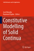 Cover: Constitutive Modelling of Solid Continua - Springer