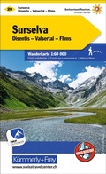 Cover: K&uuml;mmerly+Frey Wanderkarte 20 Surselva 1:60.000 - Hallwag K&uuml;mmerly+Frey