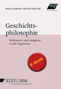 Cover: Geschichtsphilosophie - new academic press
