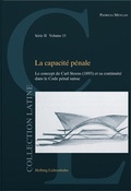 Cover: La capacit&eacute; p&eacute;nale - Helbing & Lichtenhahn