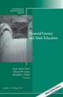 Cover: Financial Literacy and Adult Education - Jossey-Bass