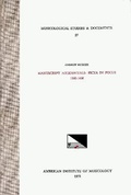Cover: Msd 27 Andrew Hughes, Manuscript Accidentals: Ficta in Focus 1350-1450 - American Institute of Musicology, Inc.