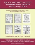 Cover: Kindergarten Activity Sheets (A black and white activity workbook for children aged 4 to 5 - Vol 2) - Activity Books for Toddlers