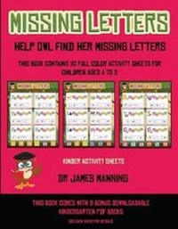Enlarge image Cover: Kinder Activity Sheets (Missing letters help Owl find her missing letters) - Activity Books for Toddlers