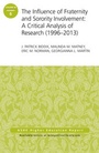 Cover: The Influence of Fraternity and Sorority Involvement - Jossey-Bass