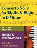 Cover: Wieniawski Henryk Concerto 2 in d minor Op. 22. Violin and Piano. by Ivan Galamian. International - Allegro Editions