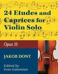 Cover: Dont, Jakob - 24 Etudes and Caprices Op. 35 - Violin solo - by Ivan Galamian - International - Allegro Editions
