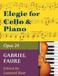Cover: Faure, Gabriel - Elegy, Op. 24 - Cello and Piano - edited by Leonard Rose - International Edition - Allegro Editions