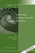 Cover: Connecting Learning Across the Institution - Jossey-Bass