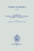 Cover: Studia Patristica. Vol. C - Including Papers Presented at the Sixth British Patristics Conference, Birmingham, 5-7 September 2016 - Peeters Publishers