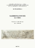 Cover: Maxime Planoudes, Lettres - Peeters Publishers