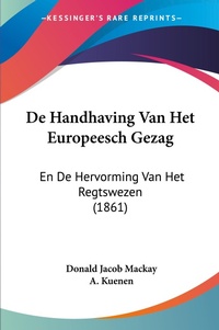 Abbildung von: De Handhaving Van Het Europeesch Gezag - Kessinger Publishing