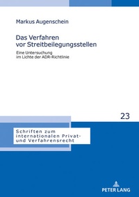 Abbildung von: Das Verfahren vor Streitbeilegungsstellen - Peter Lang Verlag