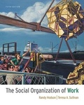 Cover: The Social Organization of Work - Wadsworth Publishing Co Inc